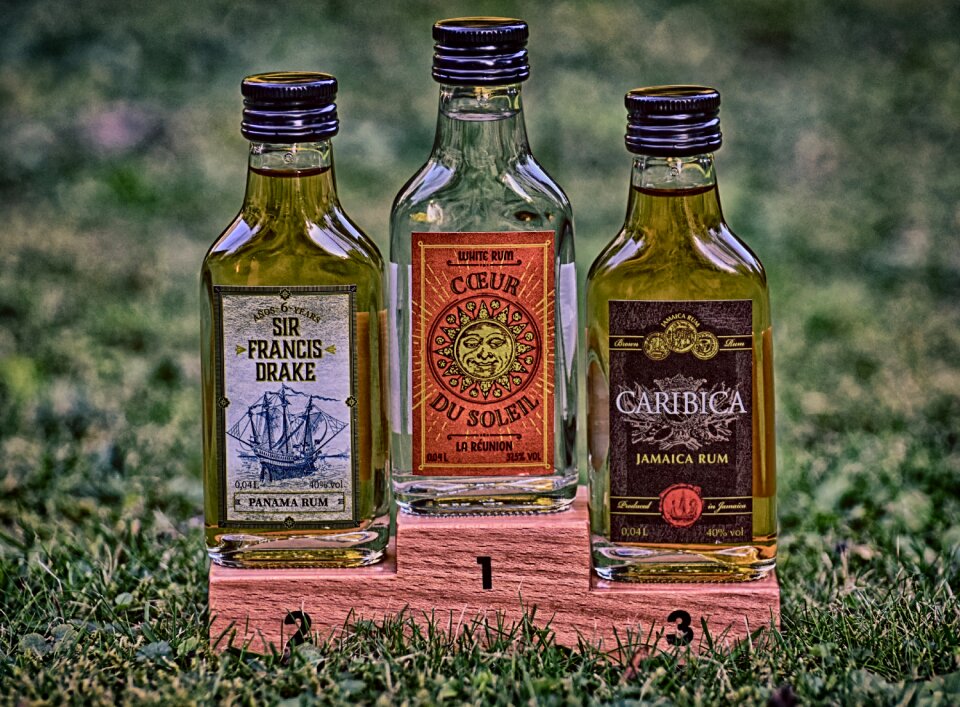 Different origin alcoholic beverage drink
