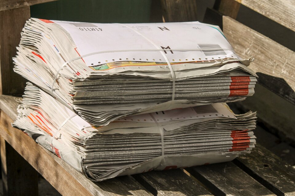 Shipping paper stack paper photo