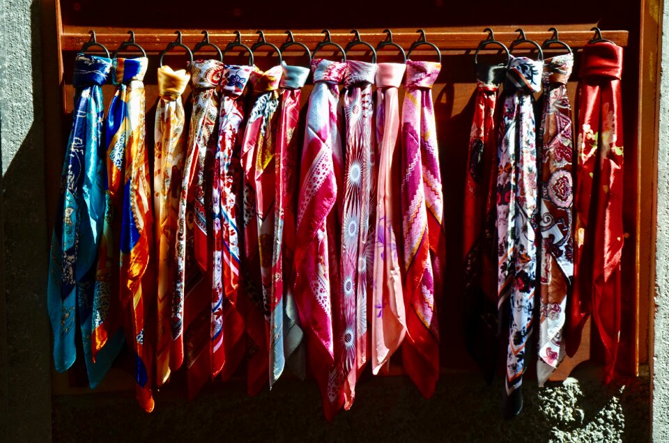 Silk scarf color colorful