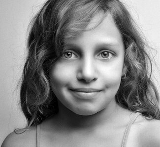Portrait smile gray smile