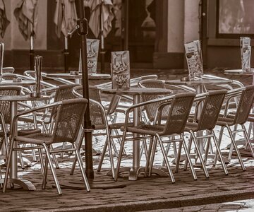 Outside catering dining tables chairs