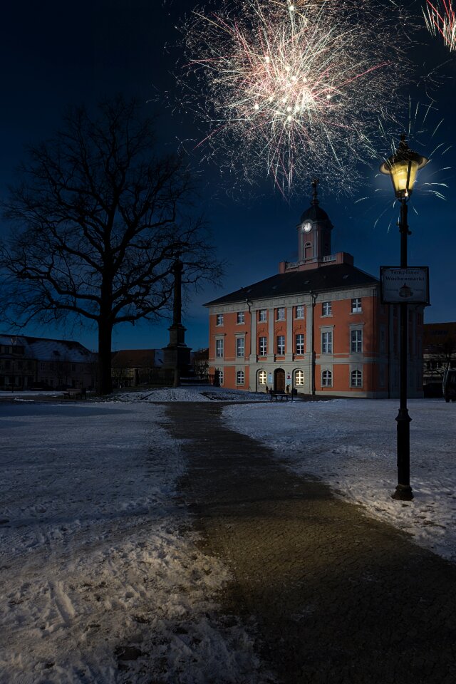 Night lantern fireworks