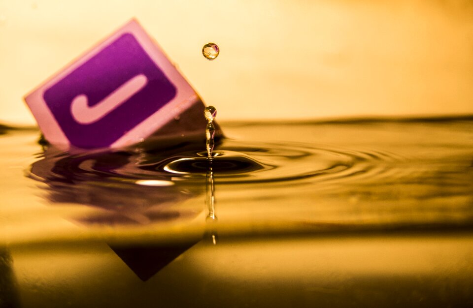 Water drop block purple