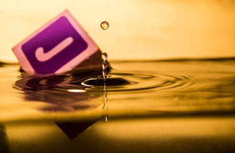 Water drop block purple