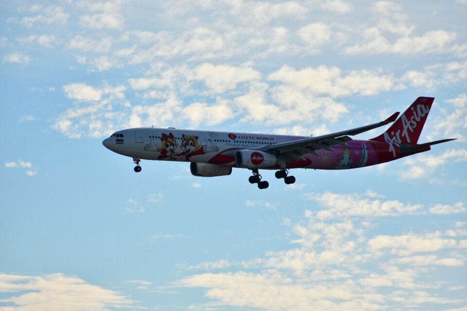 Airplane flight sky