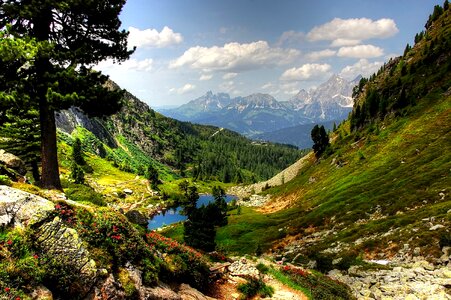 Nature alpine mountains