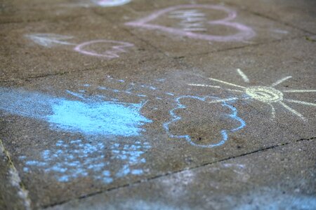 Sunshine sun chalk