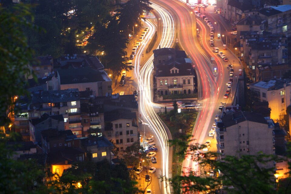 Trabzon bar association long exposure the lights of the city