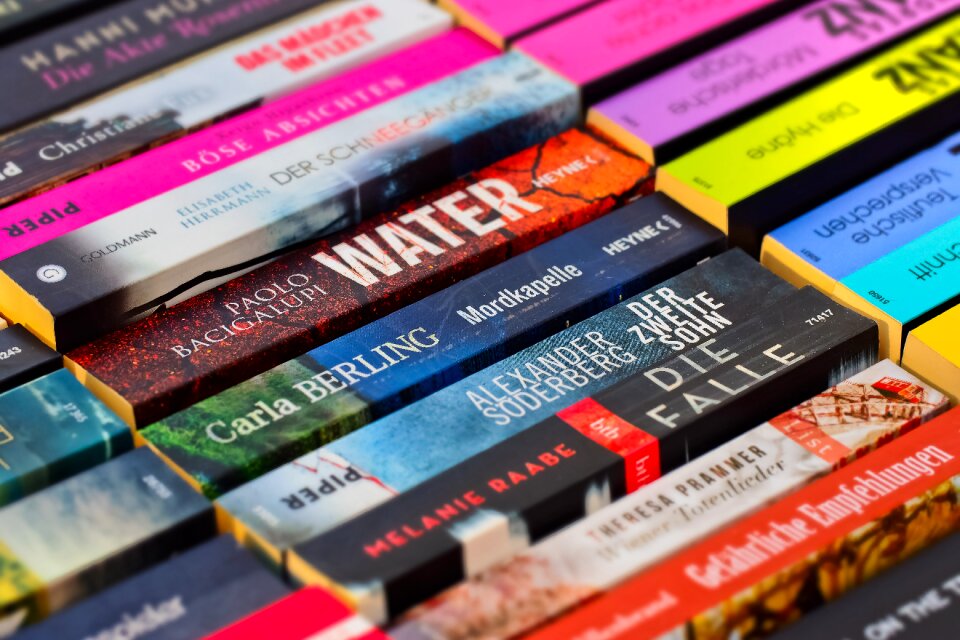 Read book stack worn