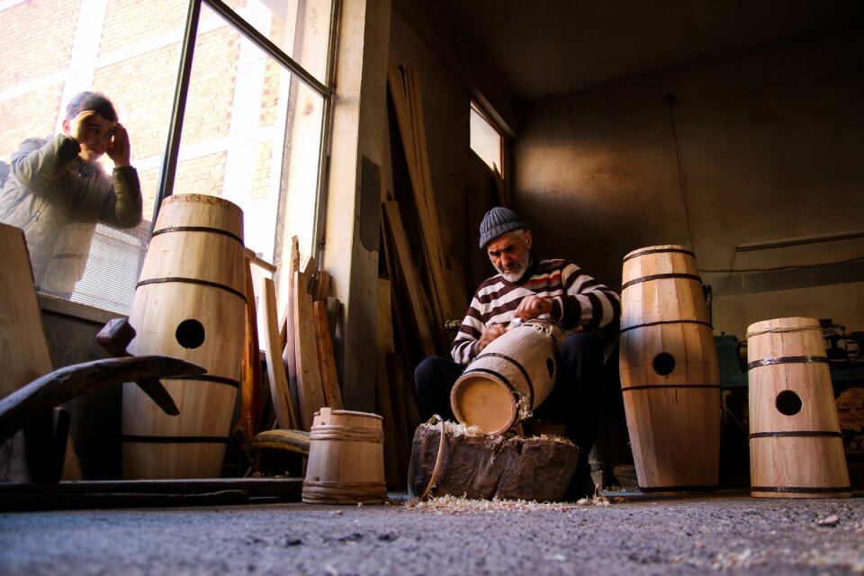 Handicrafts manual labor wood