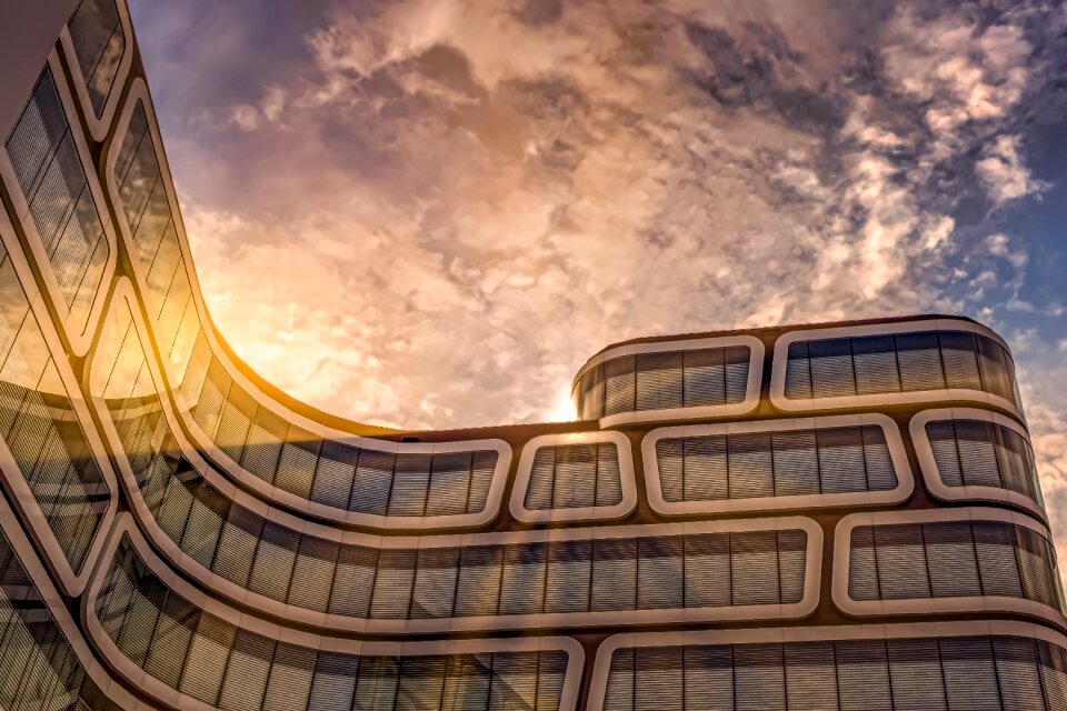 Architecture dusk urban