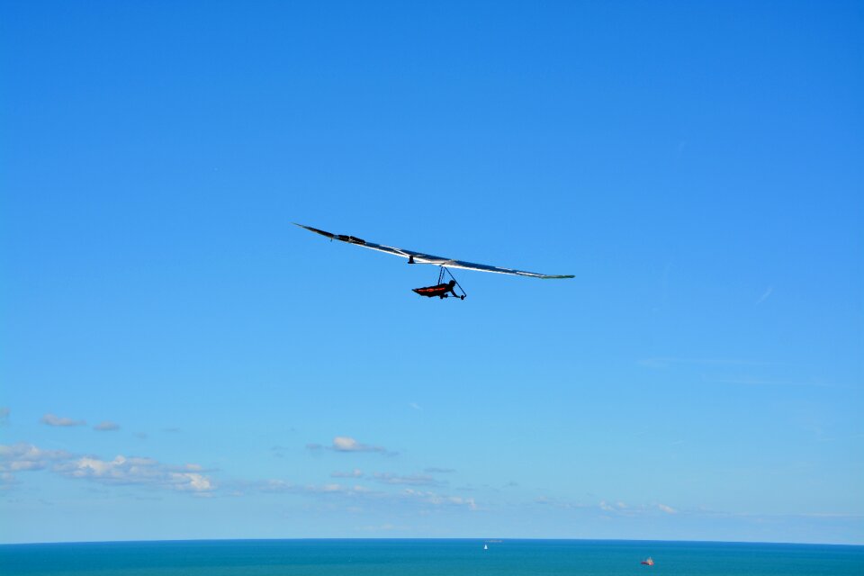 Blue sky sea flight