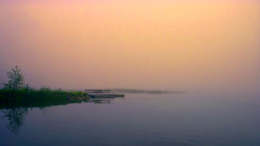 Bank boat landscape photo