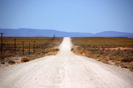 Karoo gravel road desert road photo