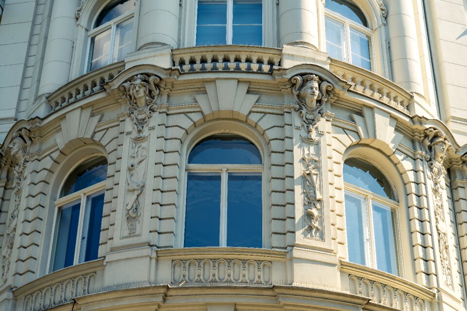 Building house facade old building