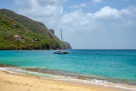 White sand beach beach caribbean photo