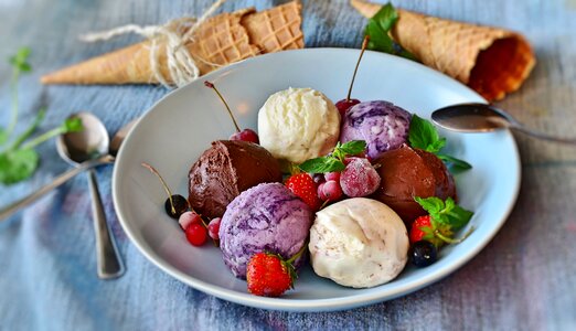 Sweet waffle fruits
