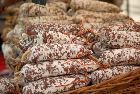 Sausages meat market