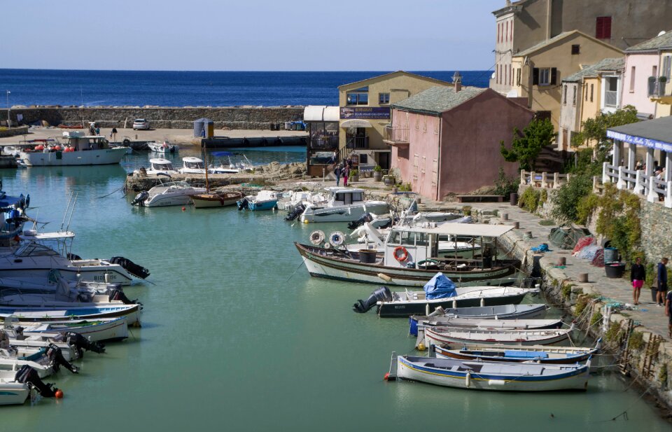 Fishing boats village photo