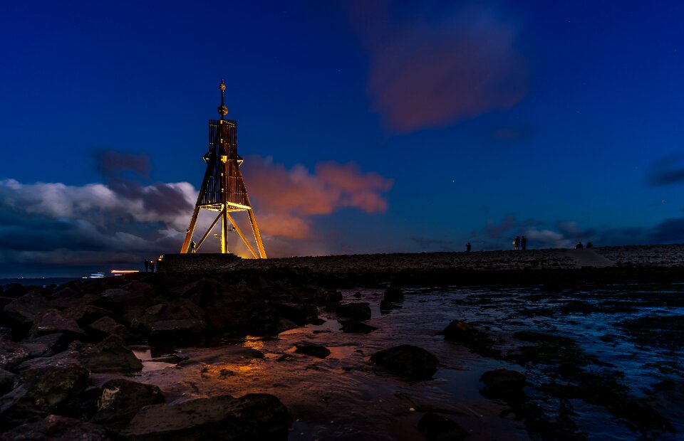 Blue hour kugelbake long exposure