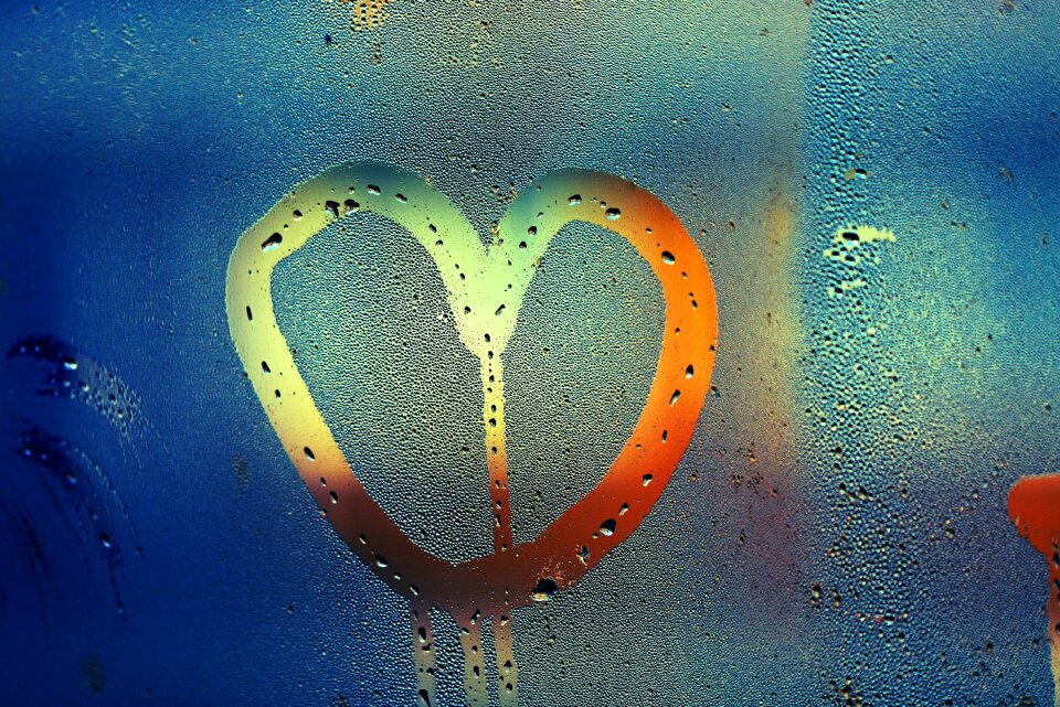Window water drops water