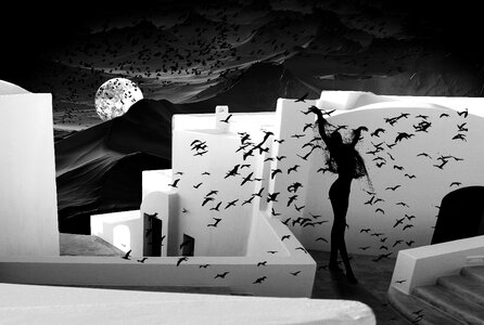 Black white woman dance