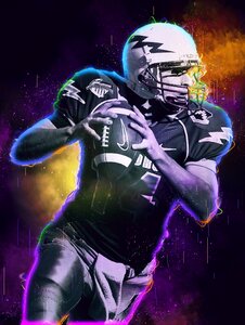 College football runner football player