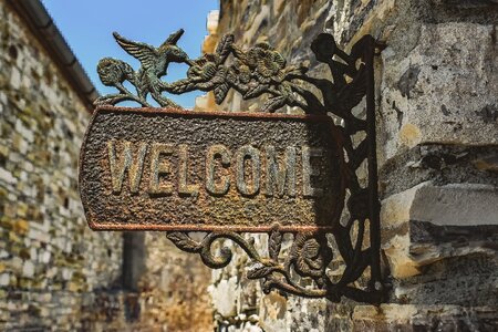 Entrance vintage hospitality