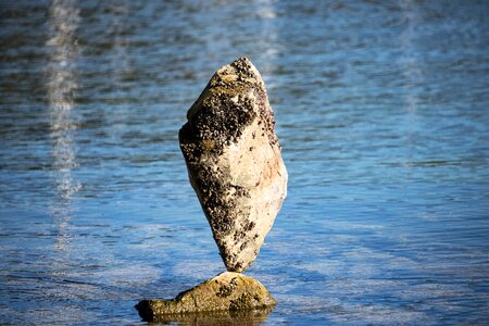 Water lake stone figure photo