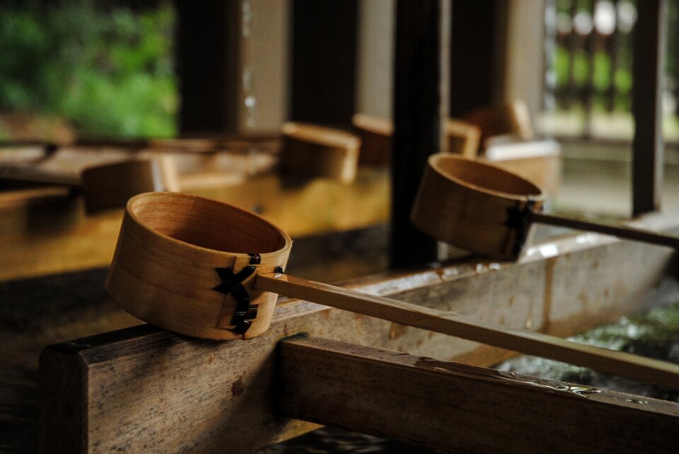 To wash blessing japanese photo