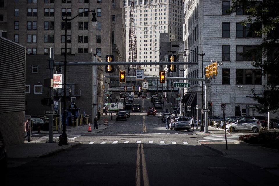 Motor city gray street gray lights
