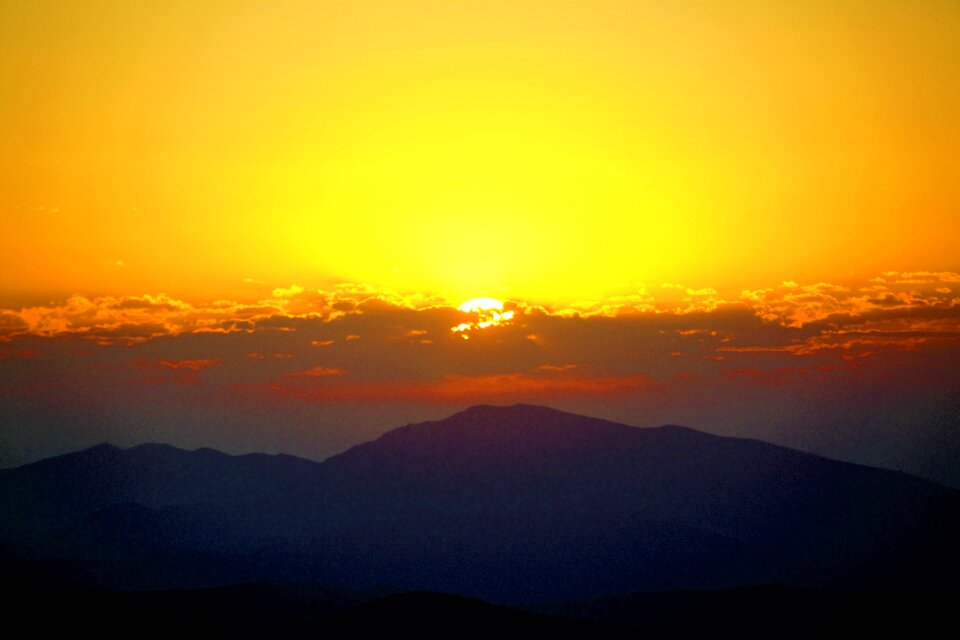 Mountains high sunrise