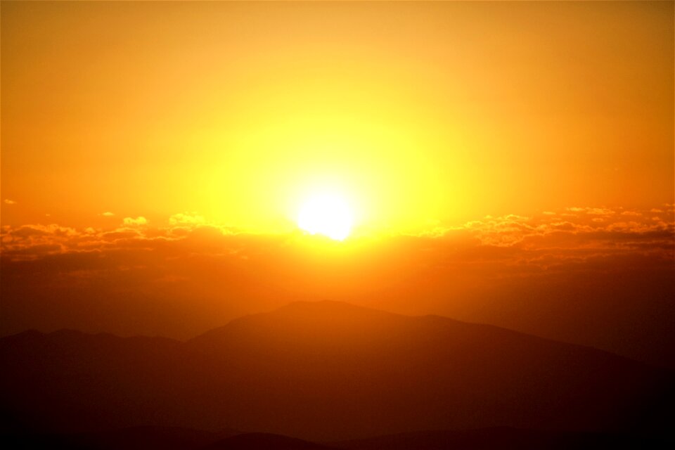 Light sky mountains