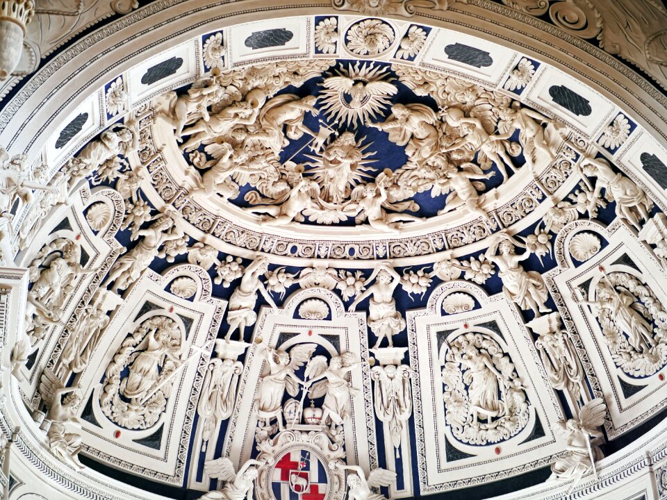Ceiling relief baroque stucco
