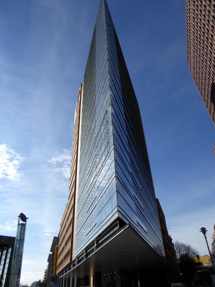 Glass facades town center urban