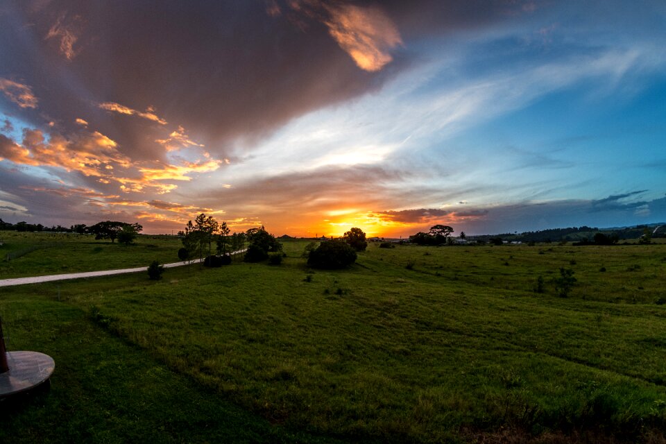 Evening clouds panoramic