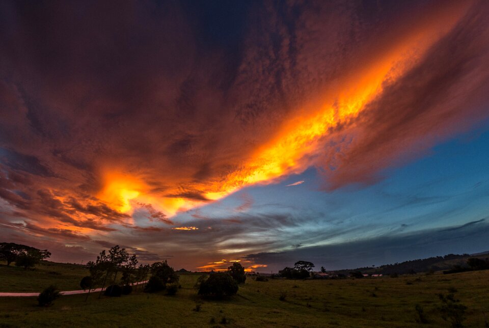 Sunset panoramic fisheye