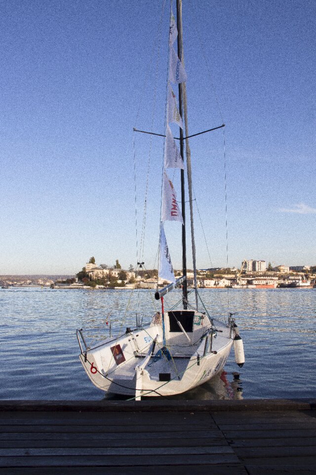 Coast boat sky