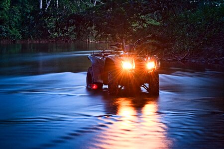 All terrain vehicle flow motion blur photo