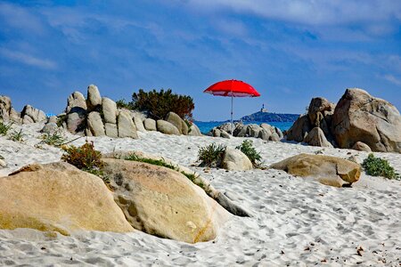 Beach blue sky sea