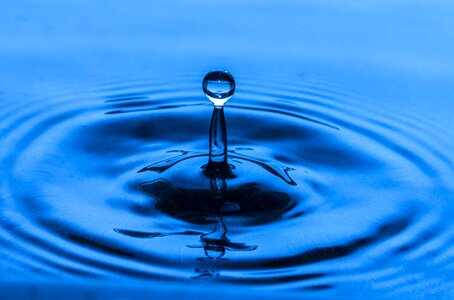 Blue splash ripple