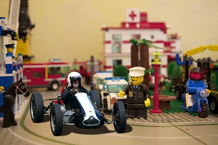 Legos toys brown car