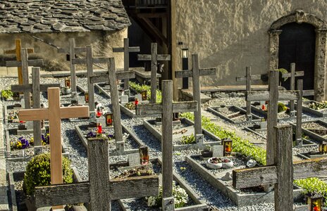 Cemetery alpine switzerland