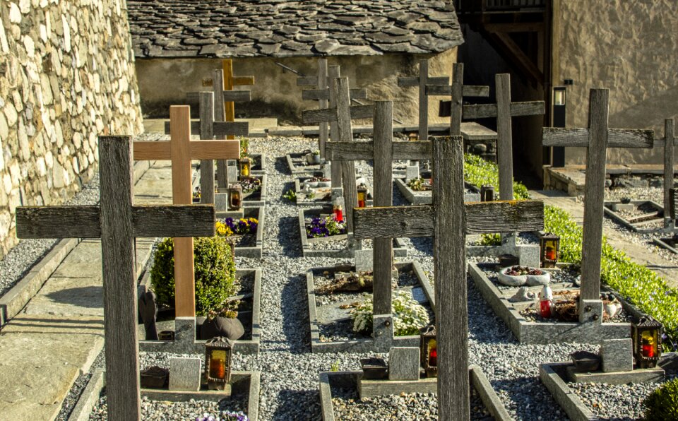 Cemetery alpine switzerland