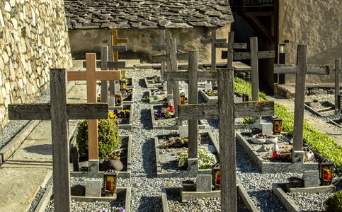 Cemetery alpine switzerland