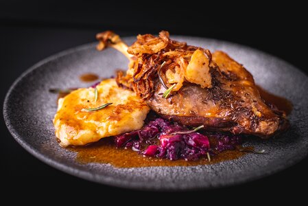 Cabbage duck roast duck