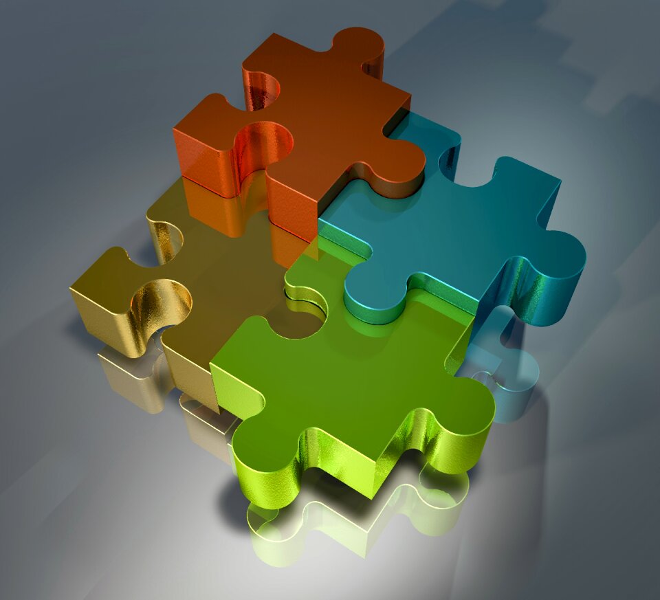 Puzzles memory cards covered with together