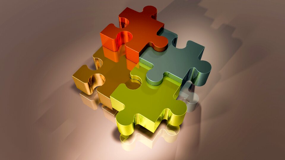 Puzzles memory cards covered with together
