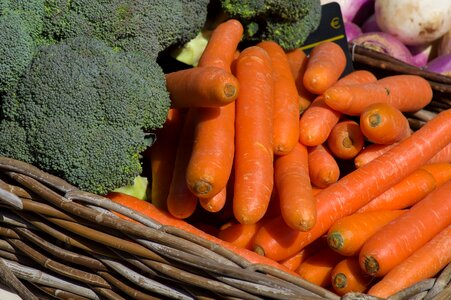 Cabbage carrots market photo