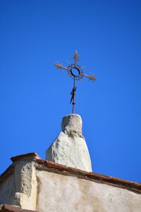 Top church blue cross photo